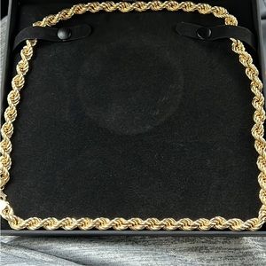 18k 24 inch hollow link rope chain